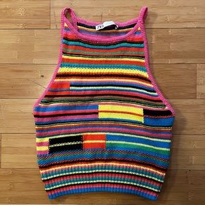 Zara Knit Rainbow Tank